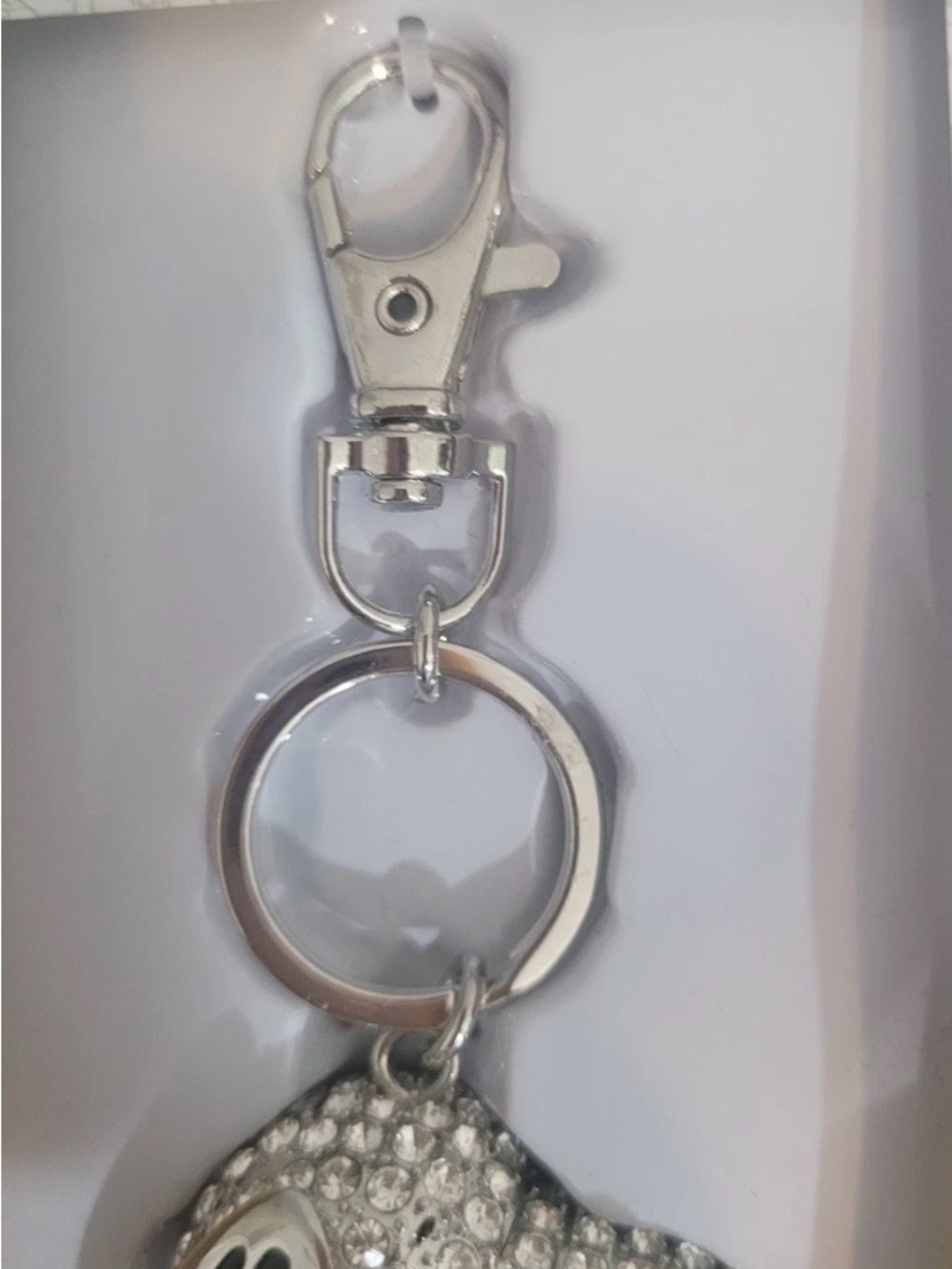 Peanuts Snoopy Rhinestone Clip-On Bag Charm - Silver - Picture 4 of 15